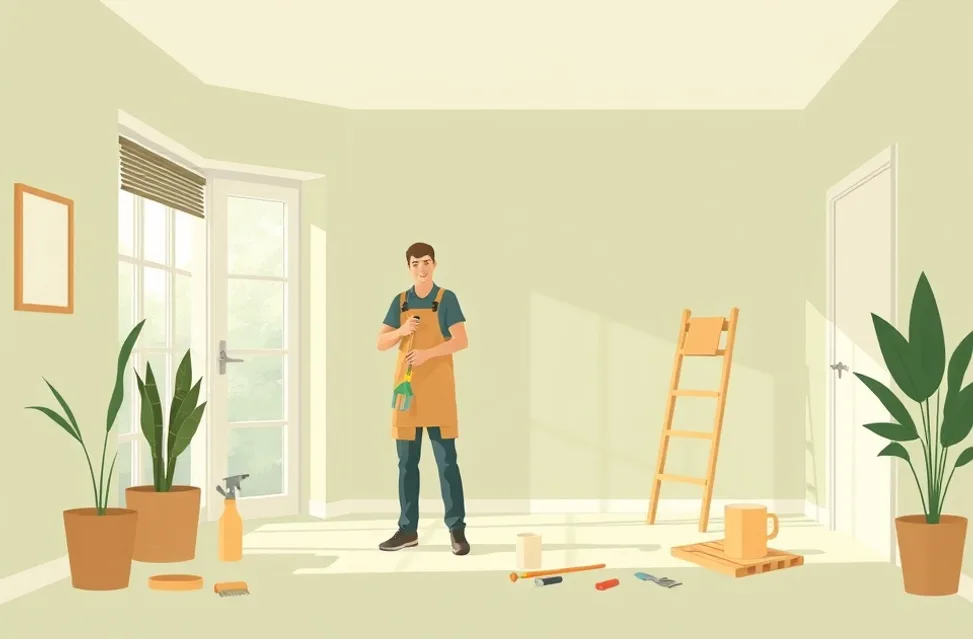 Intérieur rénové après travaux de peinture à Septèmes-les-Vallons